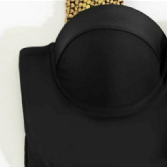 Black push up one piece swimsuit - Picture 6 of 9